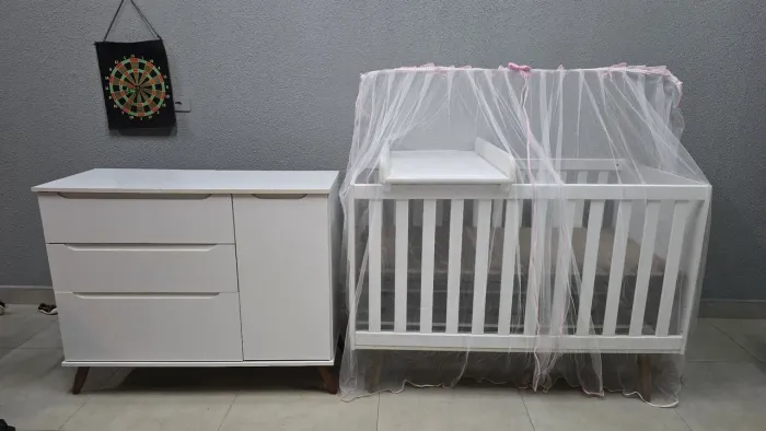 Cômoda + Berço Cama + Trocador