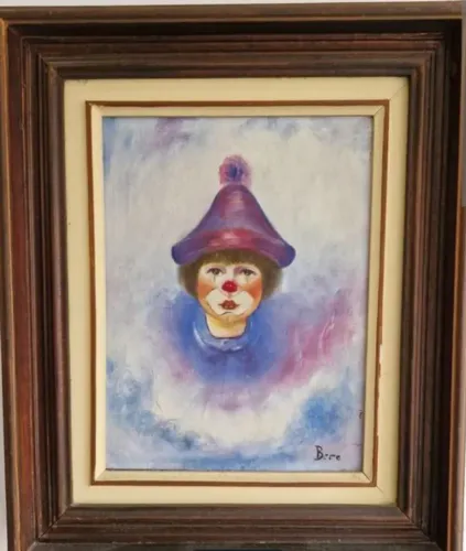 Quadro pintura a óleo ( palhaço)