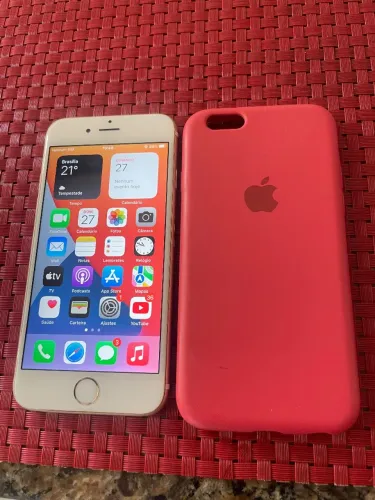 iPhone 6s Funcionando Perfeitamente - Bateria 100% + Capinha