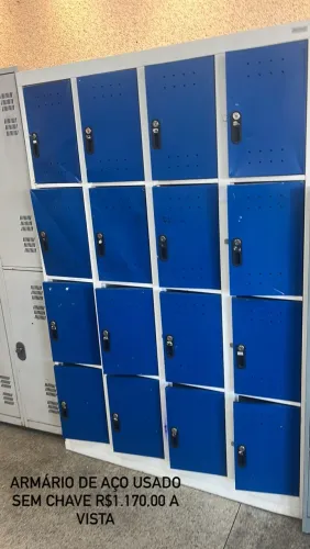 Armário de aço 16 portas 