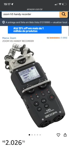 Gravador Handy recorder h5 zoom h5
