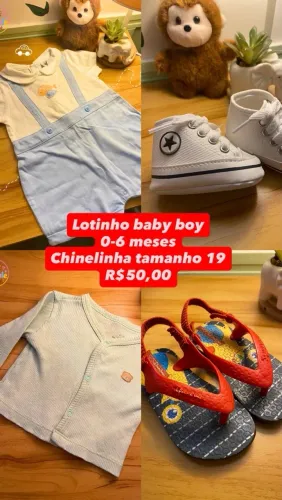 Lote de roupas de meninos de 0-6 meses