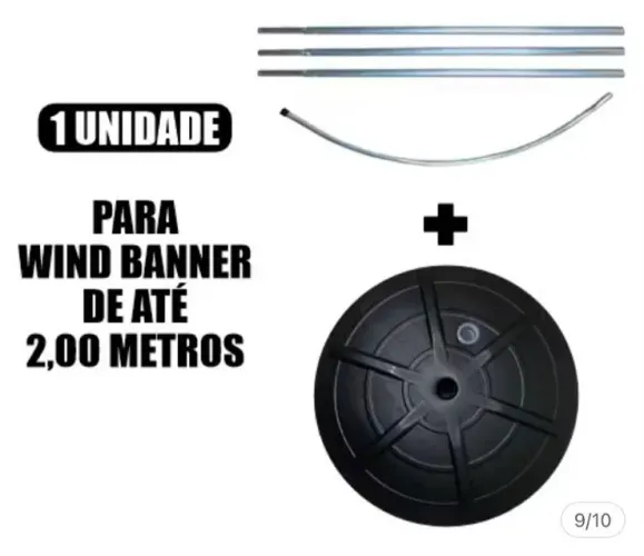 Suporte mais ferro de bandeira 