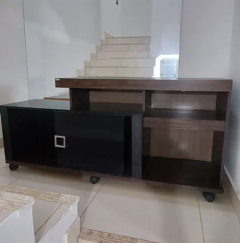 Rack grande com rodinhas para TV até 75'
