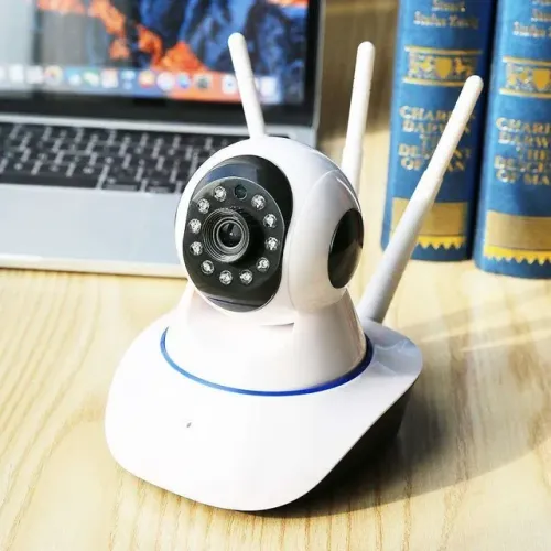 Camera IP 3 antenas, Wi Fi, com audio colorida imagem HD
