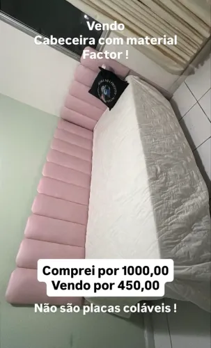 Cabeceira modulada rosa