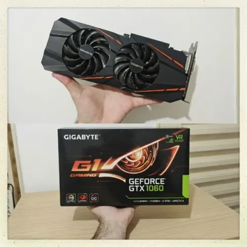 PLACA DE VIDEO GTX 1060 6GB RODA TUDO NO ULTRA NA CAIXA ACEITO TROCA ENTREGO IMPECÁVEL TOP