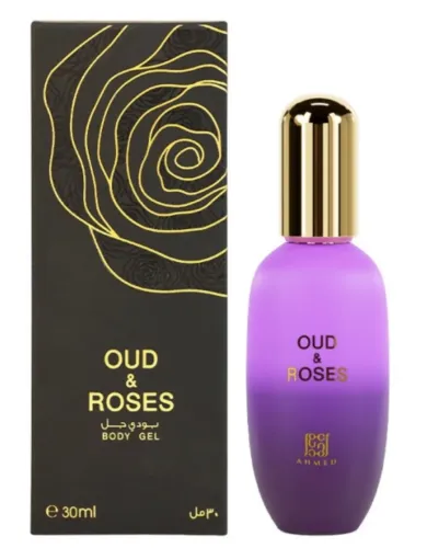 Perfume Oud & Roses Body Gel Ahmed Al Maghribi Árabe Oriental Rosas Amadeirado