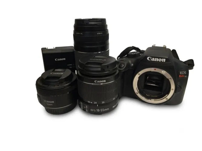 Kit Canon EOS Rebel T5 com 3 lentes!