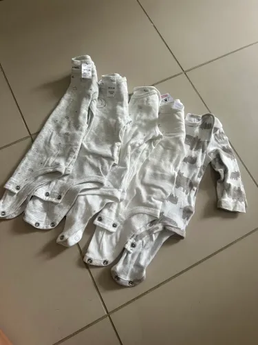 Kit 5 Body Manga longa Carters 3 meses Neutro