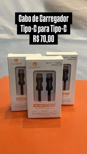 Cabo carregador Tipo C para Tipo C - Loja Fisica