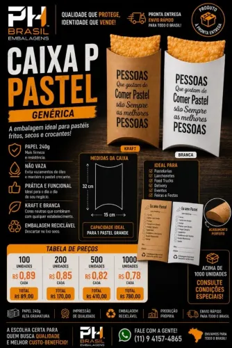 Caixa para Pastel 