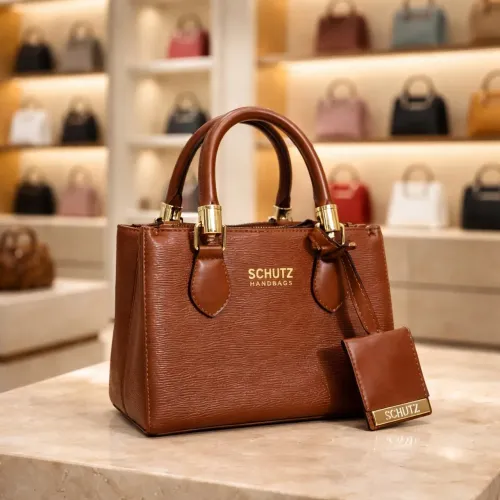 Bolsa Feminina Estilo Schutz Handbag com Alça de Mão e Tiracolo