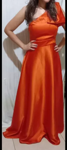 Vestido Terracota usado uma única vez