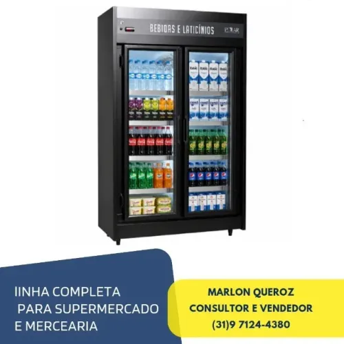 Refrigerador Expositor 2 Portas Preto Polar