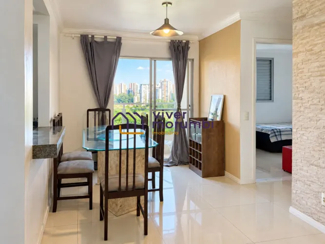 Apartamento Mobiliado no Panamby | 2 Dormitórios, 63 m² e 1 Vaga