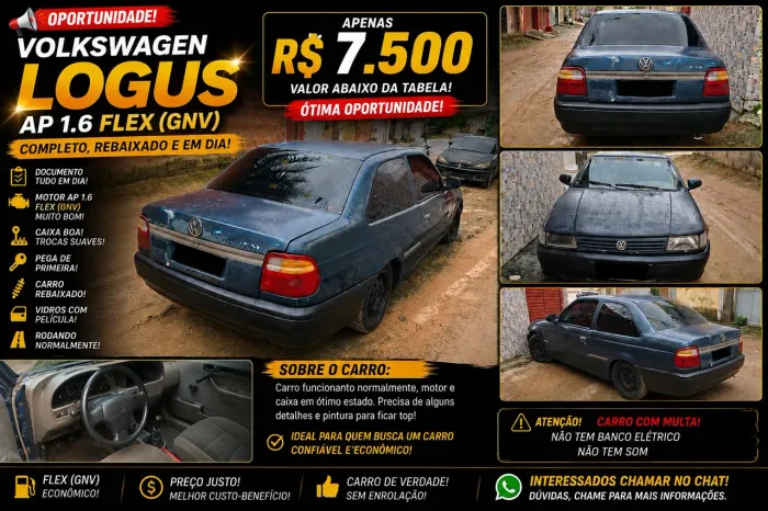 Volkswagen Logus GLI / GL 1.8 (álcool) 1994