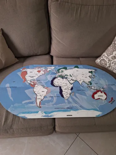 Painel mapa mundi ima magnético 