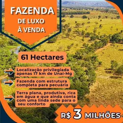 Fazenda de Luxo à venda em Unaí-Mg