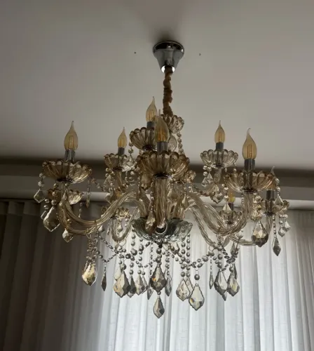 Lustre Pendente Startec Nice 12 pendentes Champagne E14 bivolt