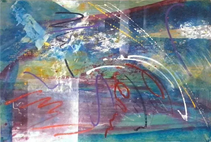 Adriana Banfi - Técnica mista, 1991, medindo 50x70cm, sem moldura e assinado à mão