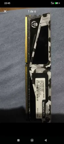 memória ram 8gb vulcan ( defeito)