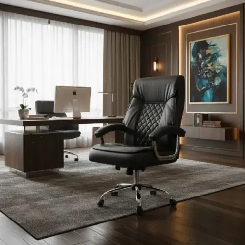 Poltrona Presidente Luxo Confort Mola Ensacada Couríssimo Máximo Conforto Escritório 32989