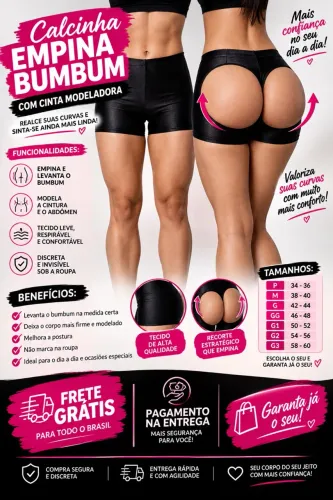 CALCINHA EMPINA BUMBUM | ENTREGA EM CUIABÁ E VG