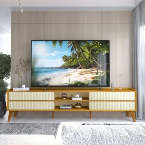 Rack para TV até 85? Magnifico Naturale/Off White - TD