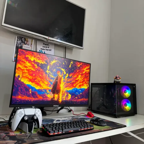 Pc gamer completo novo e garantia - r5 5600GT + monitor 22 + kit completo - loja wyll i