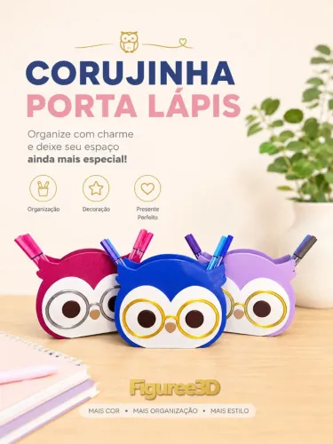 Porta Lapis corujinha dia dos professores