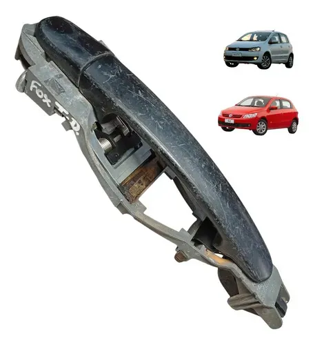 Macaneta Externa Porta Traseira Direito Vw Gol G5 Fox 2010 1 Preto Traseira