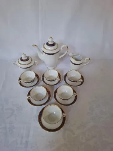 CONJUNTO CAFEZINHO PORCELANA "REAL" / DÉCADA DE 50