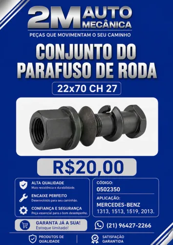 Conjunto de Parafusos de Rodas