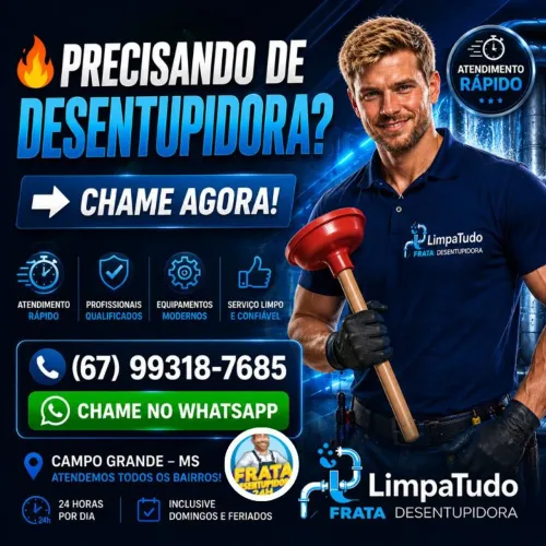 Desentupidora limpa tudo frata desentupidora 24 horas atendimento em toda Campo Grande ms
