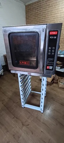 Forno convecção / vapor G-paniz fcv-35 com base armário + 15 formas