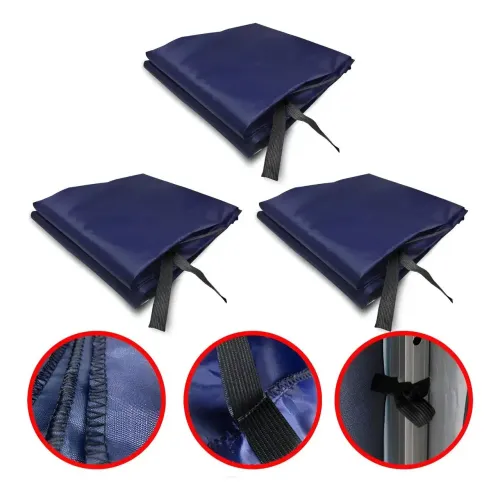 Parede Azul Fechamento Lateral Tenda Gazebo 3x3 - LONA FINA