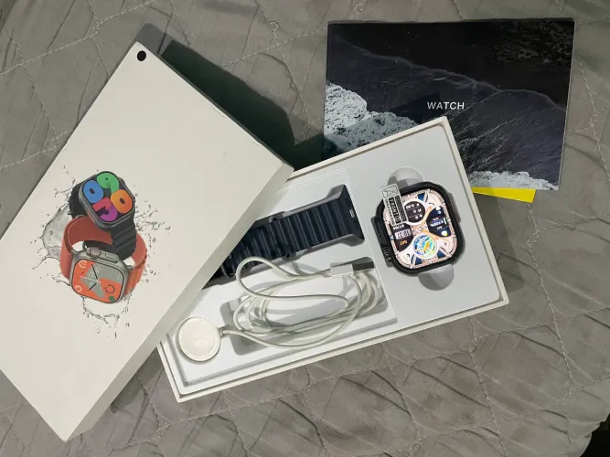 Relógio semi novo Smartwatch W69 Microwear Ultra Pro Series 9 Nfc