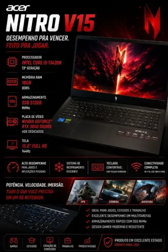 Nootebook nitro!! 2 semanas de uso 