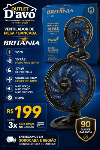Ventilador de mesa 127v NOVO