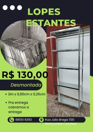 PRATELEIRA DE AÇO GALVANIZADO NA PROMOÇÃO