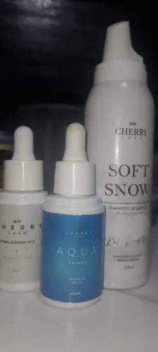 Extensão de cílios kit Cherry shampoo finalizador prime