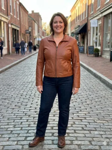 Jaqueta de couro legitimo feminina