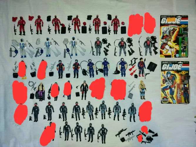 Lote de Comandos em Ação G.I. Joe Vintage com Raridades