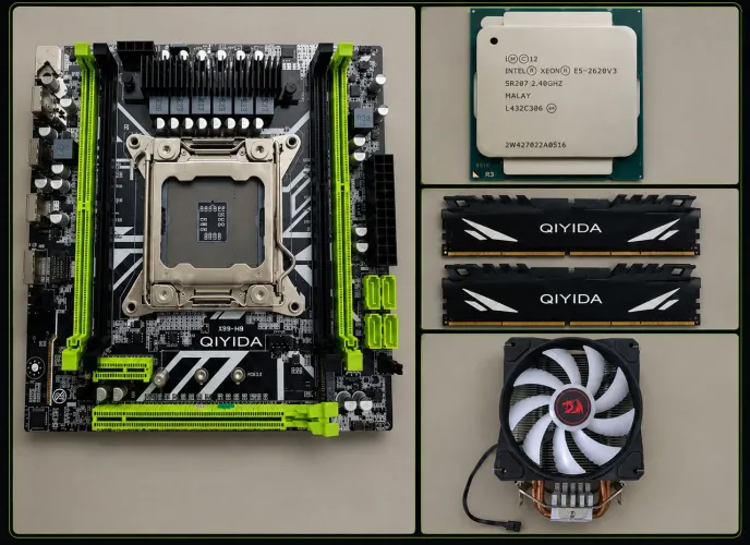 KIT XEON COMPLETO<br>Xeon E5-2620 V3 + 16GB RAM DDR3 + Placa-mãe X99-H9