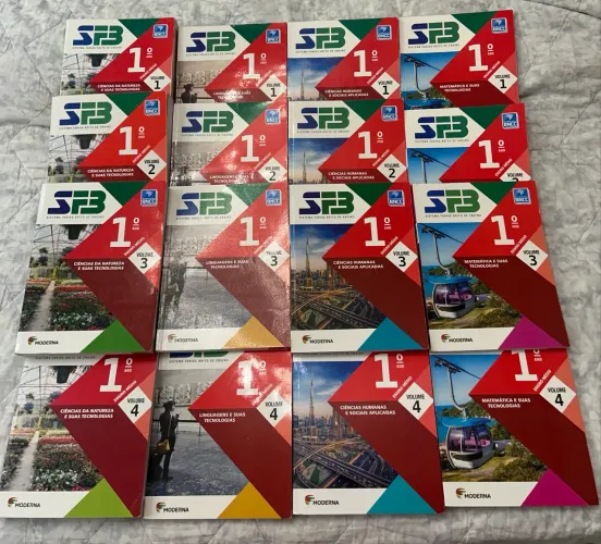Livros Didáticos do Sistema Farias Brito 1ª EM Material Completo e Pouco Usado