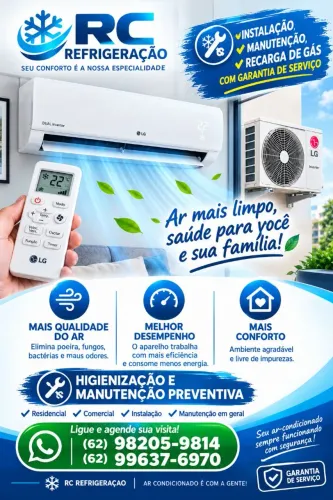 Instalação ar condicionado e manutenção .