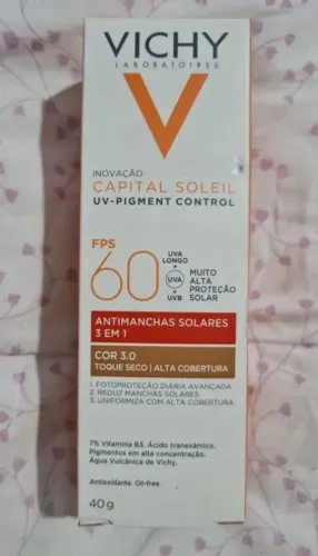 Vichy Capital Soleil UV-Pigment Control FPS 60 - Cor 3.0 40g