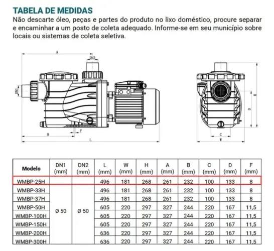MOTOBOMBA para PISCINA troca/venda.            