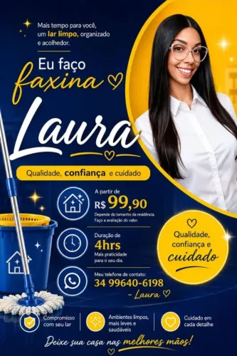 Faxina residencial a partir de R$ 99,90